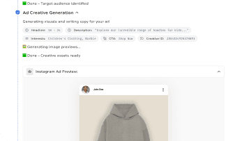 Creative Agent dashboard