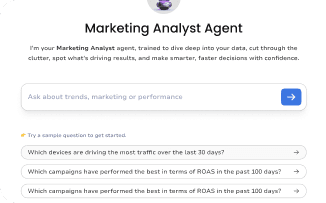 Analytics Agent dashboard